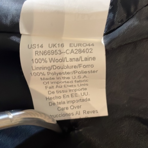 Cynthia Steffe Black Wool Blazer Size 14 - Picture 15 of 15